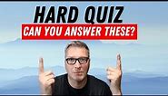 Hard Ultimate General Knowledge Trivia Quiz Game