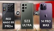 Red Magic 8S Pro Plus Vs Samsung Galaxy S23 Ultra Vs iPhone 14 Pro Max