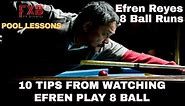 EFREN REYES PLAYING 8 BALL - 10 Technical & Mental Tips to Improve Your 8 Ball Game (Pool Lessons)