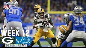 Green Bay Packers vs. Detroit Lions | 2023 Week 12 Game Highlights