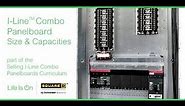 I-Line™ Combo Panelboard Size and Capacities