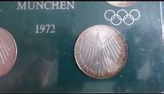 Olympic Games Munich 1972 - 4 silver "10 Deutsche Mark" coins