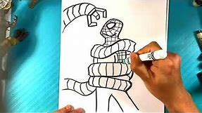 AMAZING How to Draw SPIDER-MAN in DR. OCTOPUS CLAWS - No Way Home