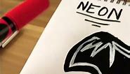 Drawing bat neon vs glitch NEON!!!!🦇🦇🦇🦇