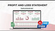 Profit and Loss Statement Template Step by Step Tutorial by TemplateShop.net