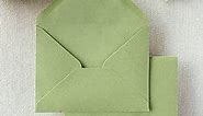 PONATIA 50 Pack A1 Envelopes, 3 5/8 x 5 1/8 Inches Sage Green Envelopes Perfect for Weddings Cards, RSVP Cards, Christmas Gift Cards Envelopes, Baby Showers, Thank You Notes and any 3.5x5" inserts