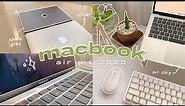 Macbook Air M1 (silver) 🍎📦 unboxing + setup, first 9 things to check, macbook pro comparison