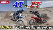 2T Vs 4T, 300cc Lap Time Challenge!