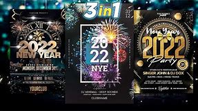 Happy New Year 2023 Flyer PSD | 2023 New Year Party Flyer