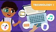 Technology I - Vocabulary for Kids - Laptop, monitor, mouse, speakers, webcam, microphone...