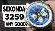 Sekonda 3259 Analogue Chronograph Watch with Tachymeter - Hands on Review