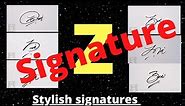 Z signature style | Signature ideas for letter Z