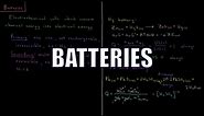 Chemical Thermodynamics 11.11 - Batteries