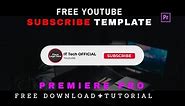 How To Make Subscribe Button Animation | Subscribe Button intro | Adobe Premiere Pro Template