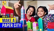 How to Make a Cute Paper City | Easy paper craft buildings & vehicles | Craft | Kids | Origami | DIY