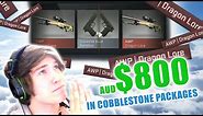 PRAY FOR SOUVENIR DRAGON LORE - $800 in Cobblestone Packages - Case Opening - CS:GO