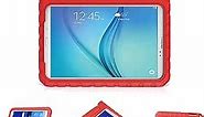 Case for Samsung Galaxy Tab A 9.7-inch SM-T555/SM-T550/SM-P555/SM-P550 Released 2015 Tablet Models Kids Proof&Shockproof Durable Foam Case Protective Cover with Foldable Handle Stand, Red