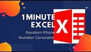 Quickly Learn How to Generate Random Phone Numbers in Excel