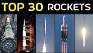 Top 30 Tallest Rockets Launched in the World