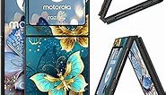 GUAGUA for Motorola Razr Plus 2023 Case Glow in The Dark, Moto Razr 40 Ultra Butterfly Phone Case, Cute Blue Butterfly Noctilucent Luminous Shockproof Phone Case for Moto Razr+ 2023 Women Men Gifts