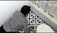 How to Stencil Black & White Floor Tiles for DIY Bathroom Makeover & Flooring Remodel