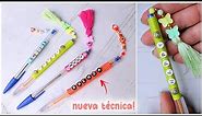 como decorar LAPICEROS/PLUMAS con HILO fácil y rápido ✍️Decorate your pens!😃