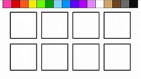 Learn Colors for Kids and Color Squares Coloring Pages