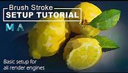 Brush Stroke Shader - Maya Arnold Guide Painterly 2D-3D effect