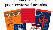 Research Minutes: How to Identify Scholarly Journal Articles