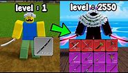 Went From Noob To Master Using Every Swords In Blox Fruits!