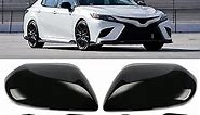 sportuli Black Side Door Mirror Caps + Door Handle Covers Replace for 2018 2019 2020 2021 2022 2023 2024 Toyota Camry Accessories, with Smart Key Holes (Black)