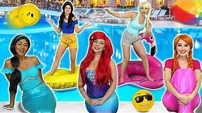 JASMINE’S POOL PARTY WITH ELSA AND ANNA, ARIEL AND BELLE. Totally TV