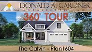 Narrow lot modern farmhouse plan with a two story floor plan | The Calvin