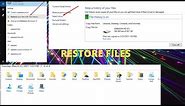 How to restore previous versions of files in Windows 10 using file history