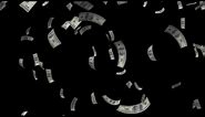 Dollars Money Falling Free Background Animation Loop footage Motion Graphic Video VFX
