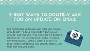 10 Best Ways to Politely Ask for an Update in an Email