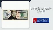 American Art Classics Donald Trump 2020 Re-Election - Pack of 10 - Presidential Dollar Bill - Limited Edition Novelty Dollar Bill. Full Color Front & Back Printing with Great Detail.
