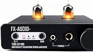 FX-Audio Tube-02 Pro Tube Headphone Amplifier, Vacuum 5725 Tube Preamp, Mini Hi-Fi Integrated Stereo Class A amp Supports 32-600 ohms of Headphones, for Stereo Amplifier/Active Speaker
