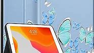 Uppuppy for iPad 5th/6th Generation Case, for Apple iPad Air 1st/2nd Gen, for iPad Pro 9.7 Inch Case Cute Kids Women Girls Girly Kawaii Butterfly Design Folio Cover for iPad 5/6, Air 1/2, Pro 9.7