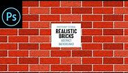How to Create Realistic Brick Texture Background in Photoshop #psd, #adobephotoshop