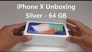 iPhone X Silver 64GB Unboxing 2018 - First Look Hands On