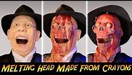 Indiana Jones Face Melt Effect Made With Crayons