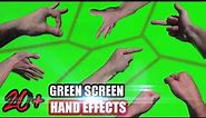 Green Screen Hand (20+ Effects 4K / Free Download Link)
