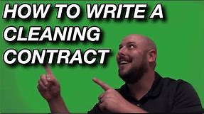 How to Write a Cleaning Service Agreement | Writing a Commercial Cleaning Contract