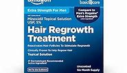 Amazon Basic Care Minoxidil Topical Solution USP 5%, Extra Strength Hair Regrowth Treatment for Men, 6 Month Supply, Unscented, 2 fl oz (Pack of 6)