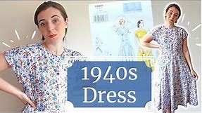 I tried my first Vintage Vogue pattern (and I love it!) ...P.S. it's a 1940s Dress V8811