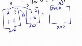 how to multiply 2x2 matrices