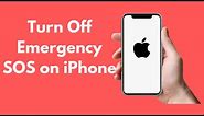 How to Turn Off Emergency SOS on iPhone (Quick & Simple)