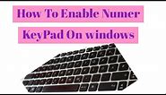 How To Activate Numeric Keypad on Laptop Keyboard | How to Enable Numeric Keys on your Laptop