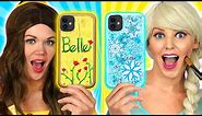 WE CUSTOMIZE PHONE CASES WITH ELSA, BELLE AND MULAN PAINT AMAZING PHONE CASES. Totally TV Parody.